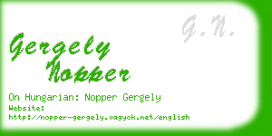 gergely nopper business card